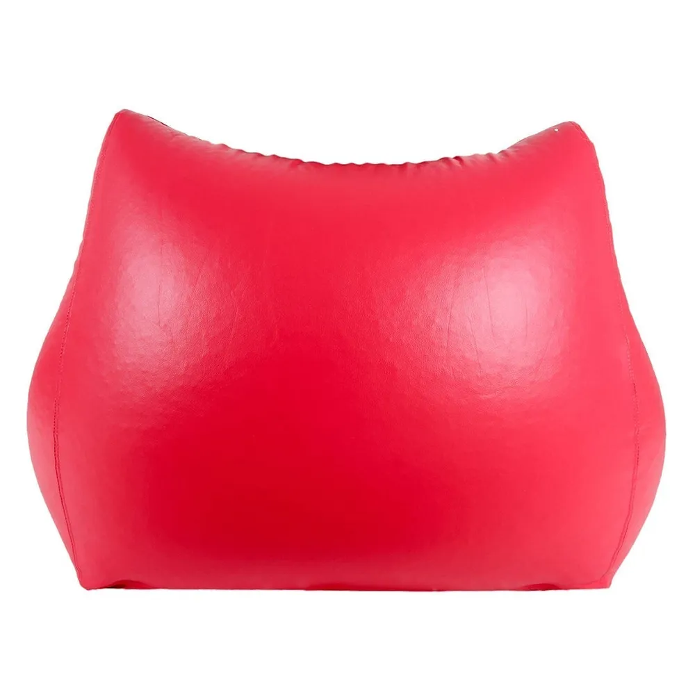 Jumbo Chair Red Cushiony Armchair Bean Bag Cover
