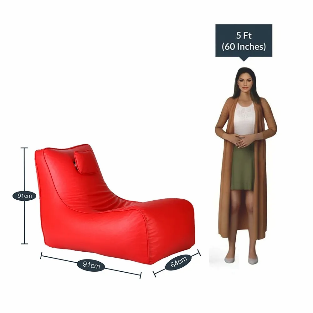 Jumbo Orange Lounge Bean Bag Cover