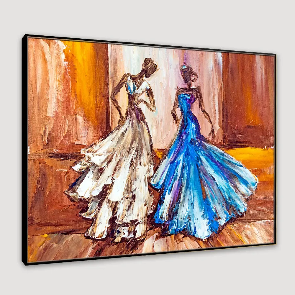 Junoesque Women In A Fairytale Framed Wall Art With Floating Frame