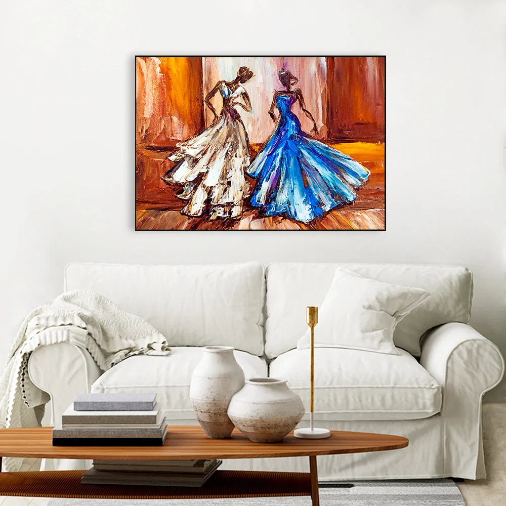 Junoesque Women In A Fairytale Framed Wall Art With Floating Frame