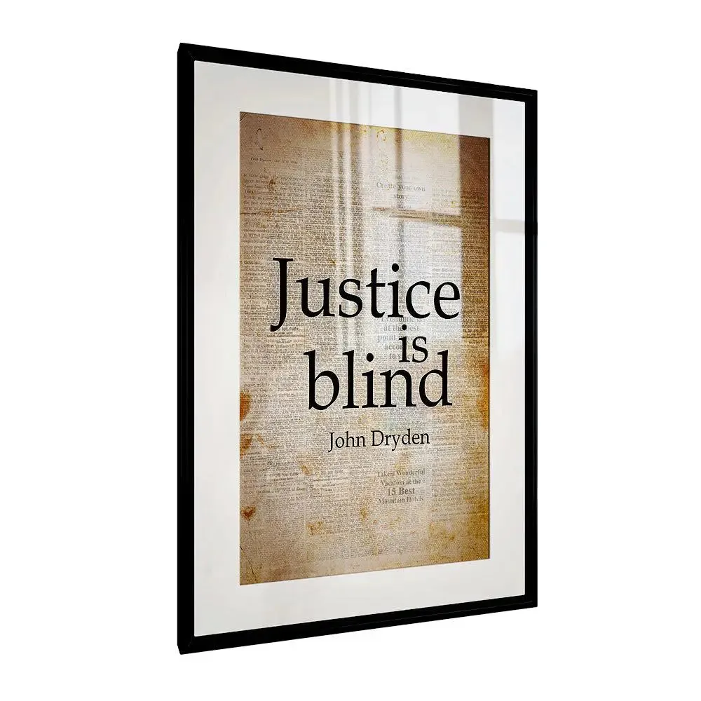 Justice is Blind Framed Wall Art / Lawyer Office Decor