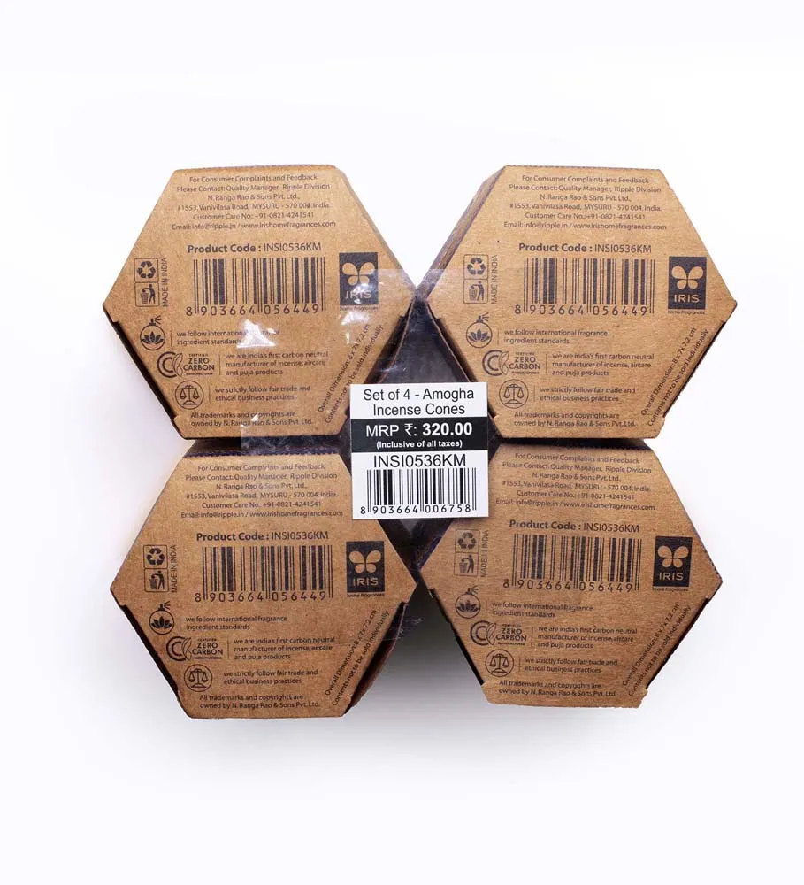Kasturi Musk Scented Incense Cones with a Holder (For Religious Ceremonies & Meditation)