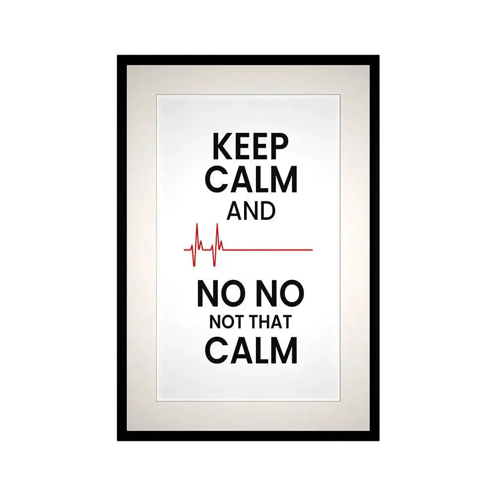 Keep Calm' Cardiologist's Version Framed Wall Art for Doctor's Clinic