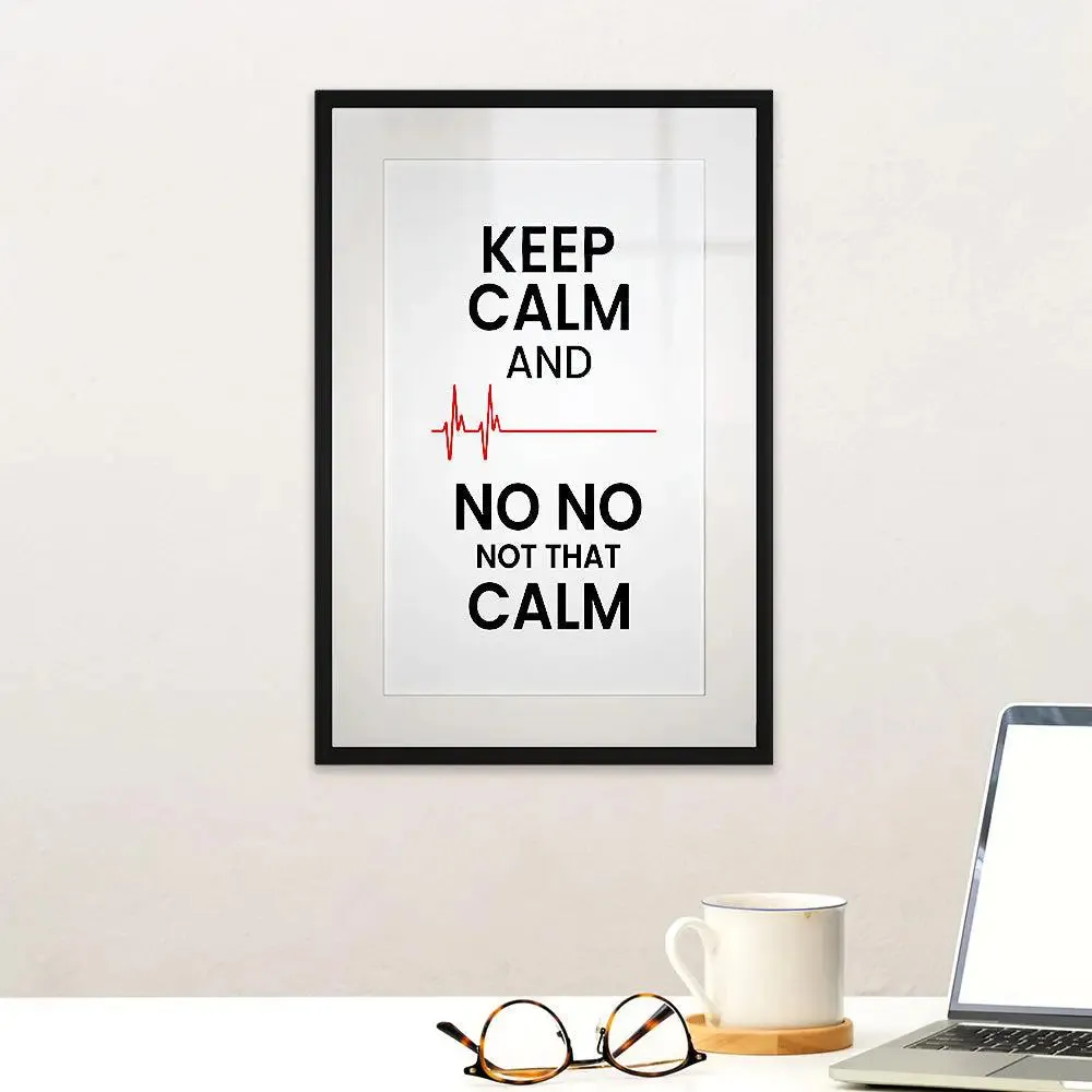 Keep Calm' Cardiologist's Version Framed Wall Art for Doctor's Clinic
