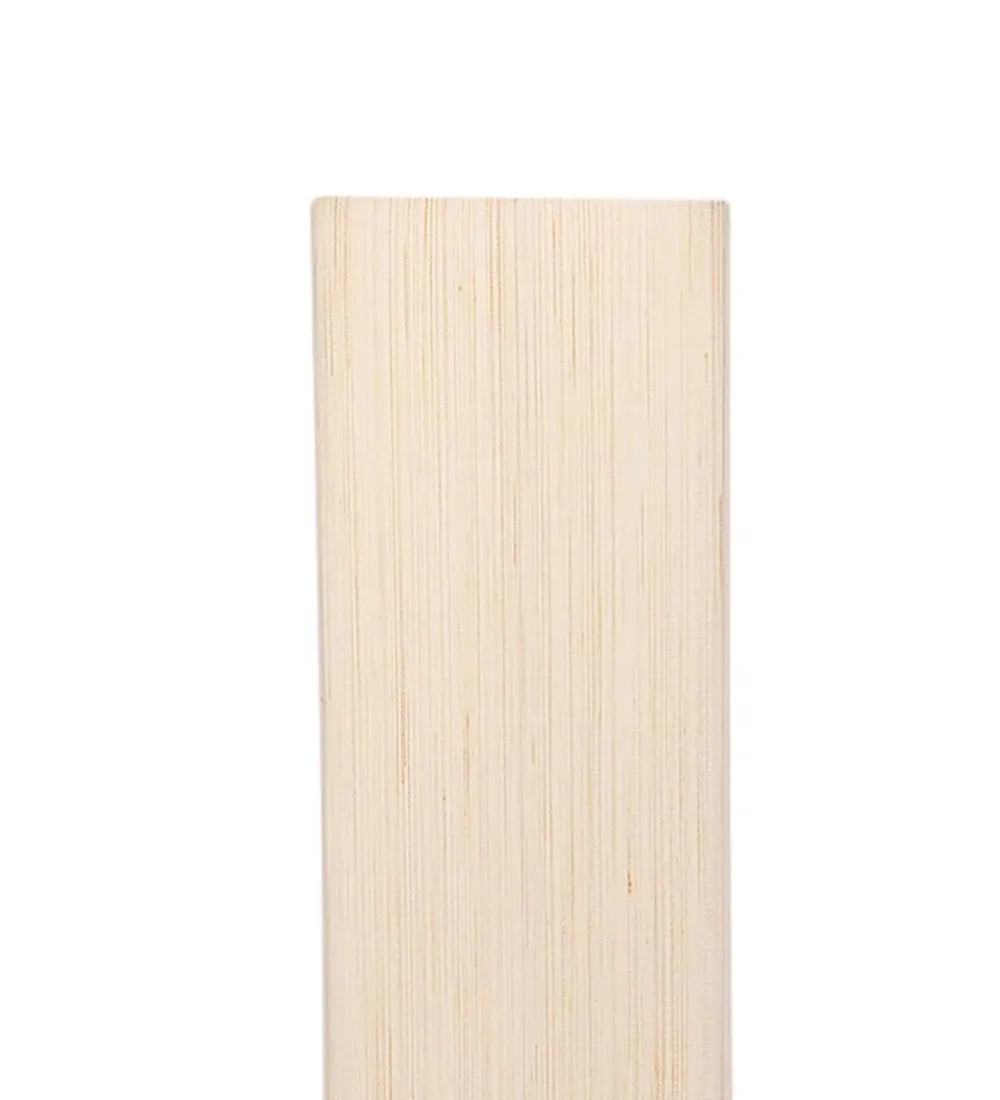 Khadi Cotton Square Natural Wood Floor Lamp