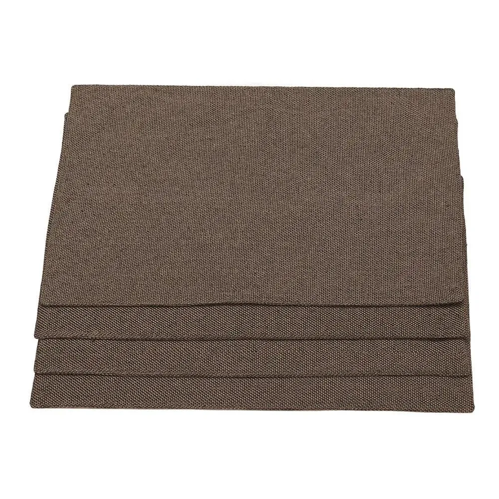 Khaki Textured Classic Polyester Placemat Set Of 4