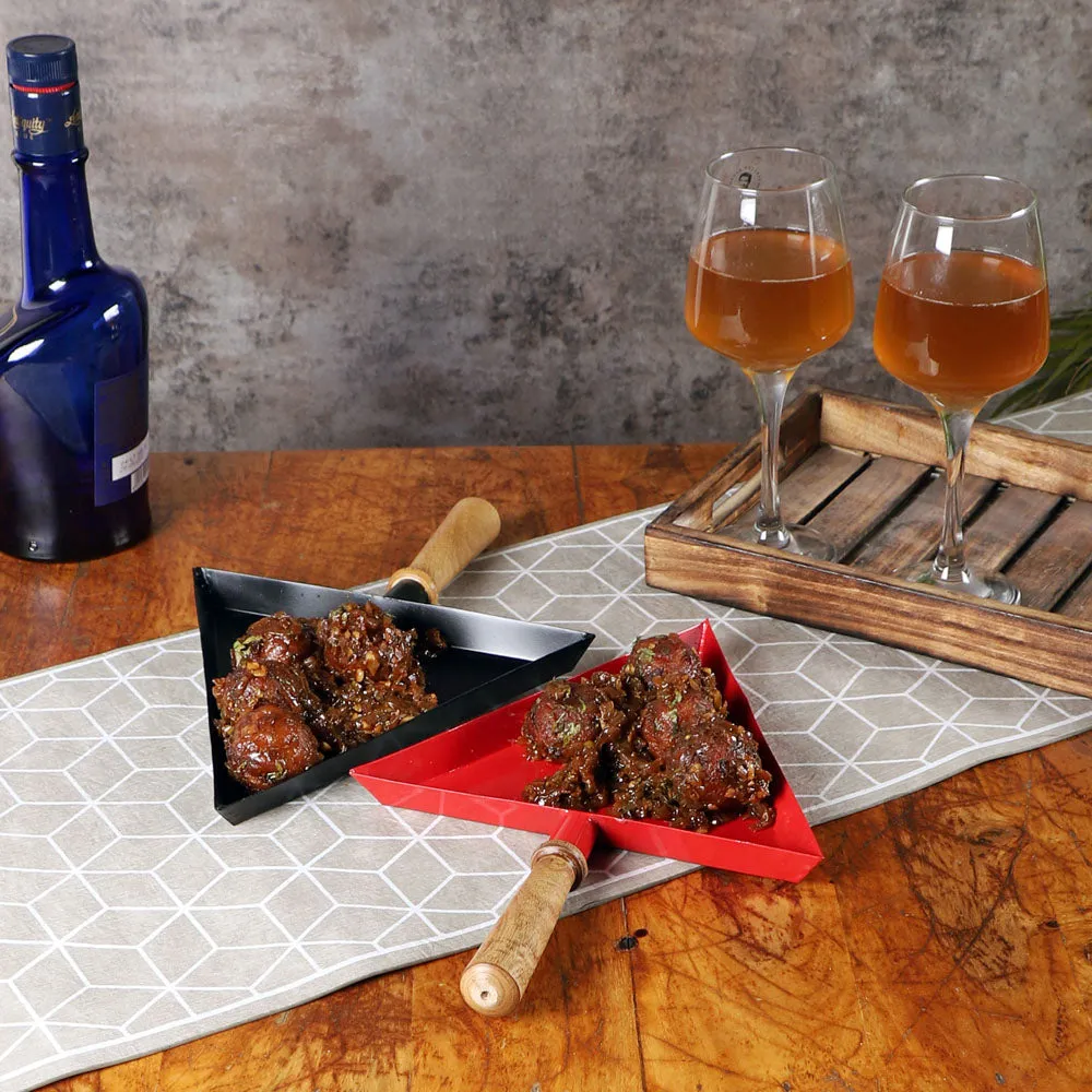 Khurpi Designer Snacks Platter Set Of 2