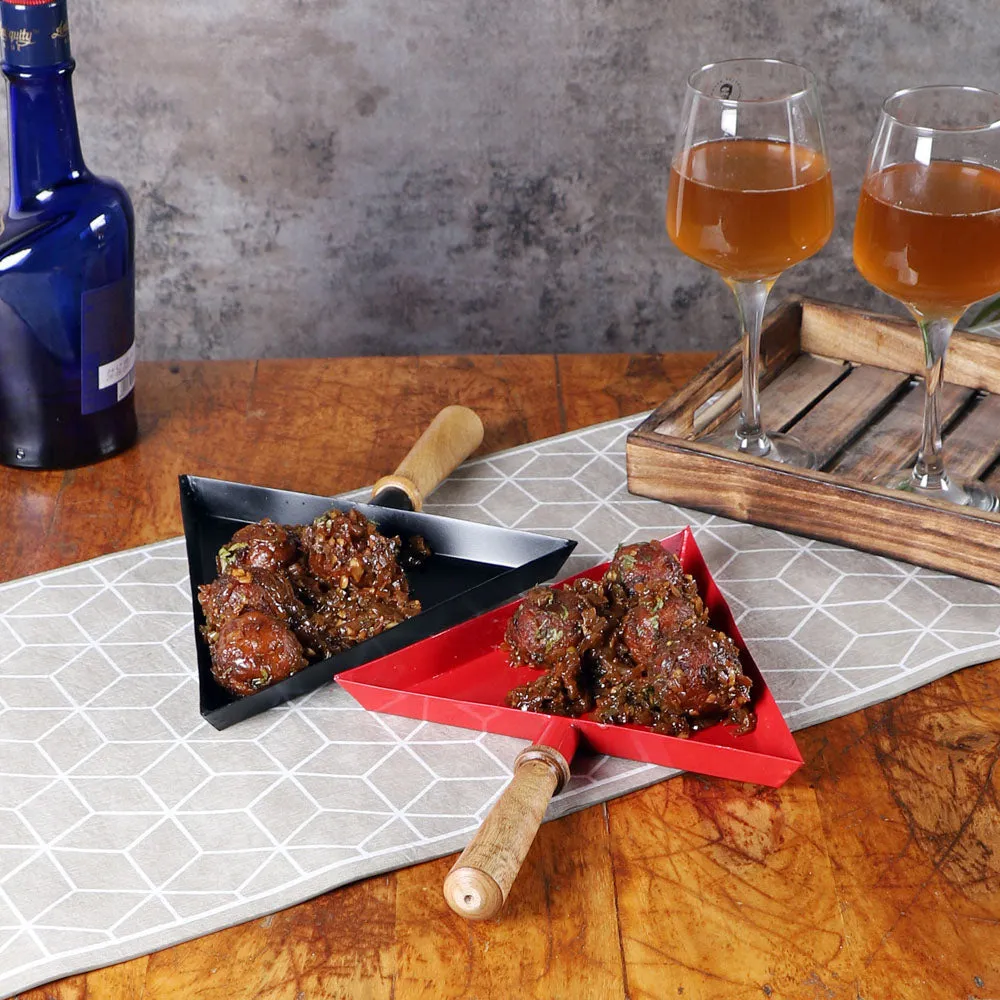 Khurpi Designer Snacks Platter Set Of 2