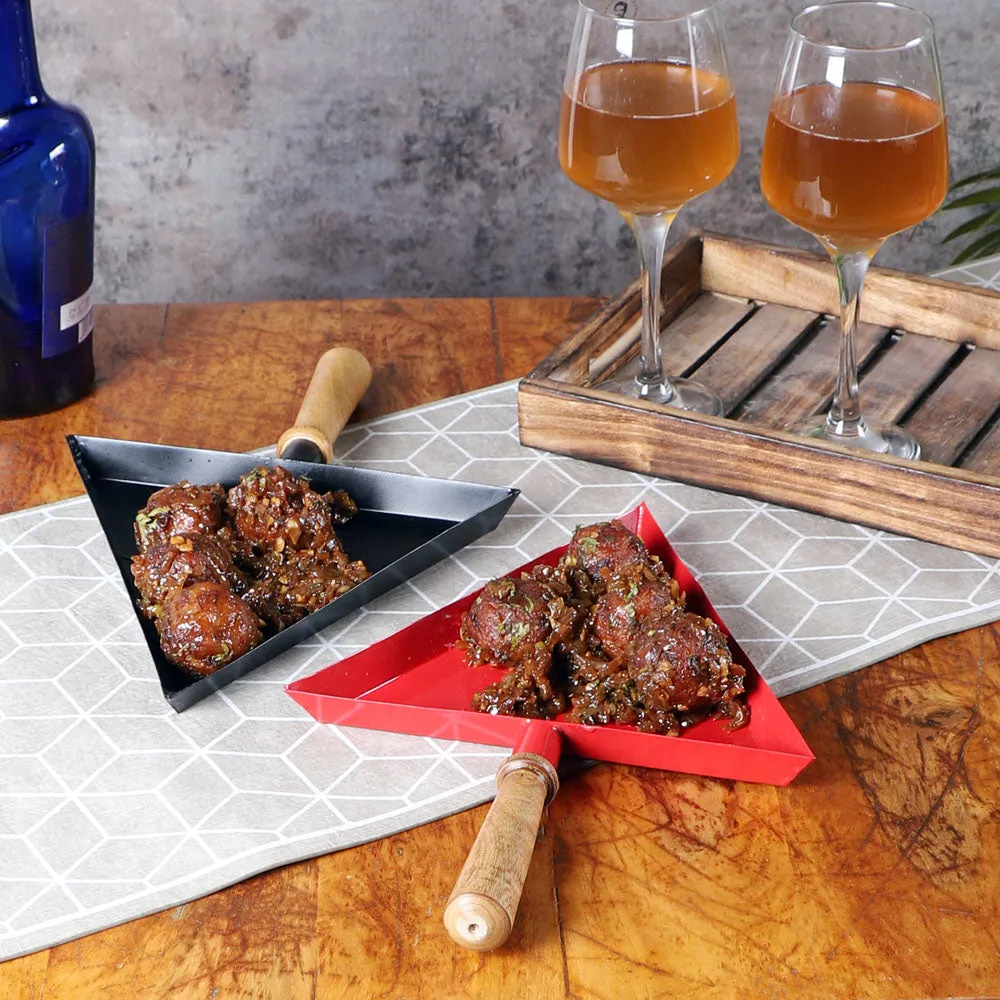 Khurpi Designer Snacks Platter Set Of 2