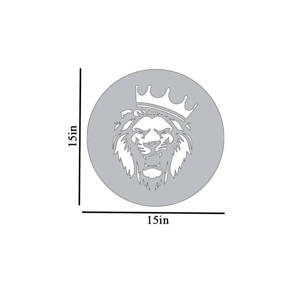 King Lion Circular Gym Backlit Acrylic Art / Wall Decor Piece