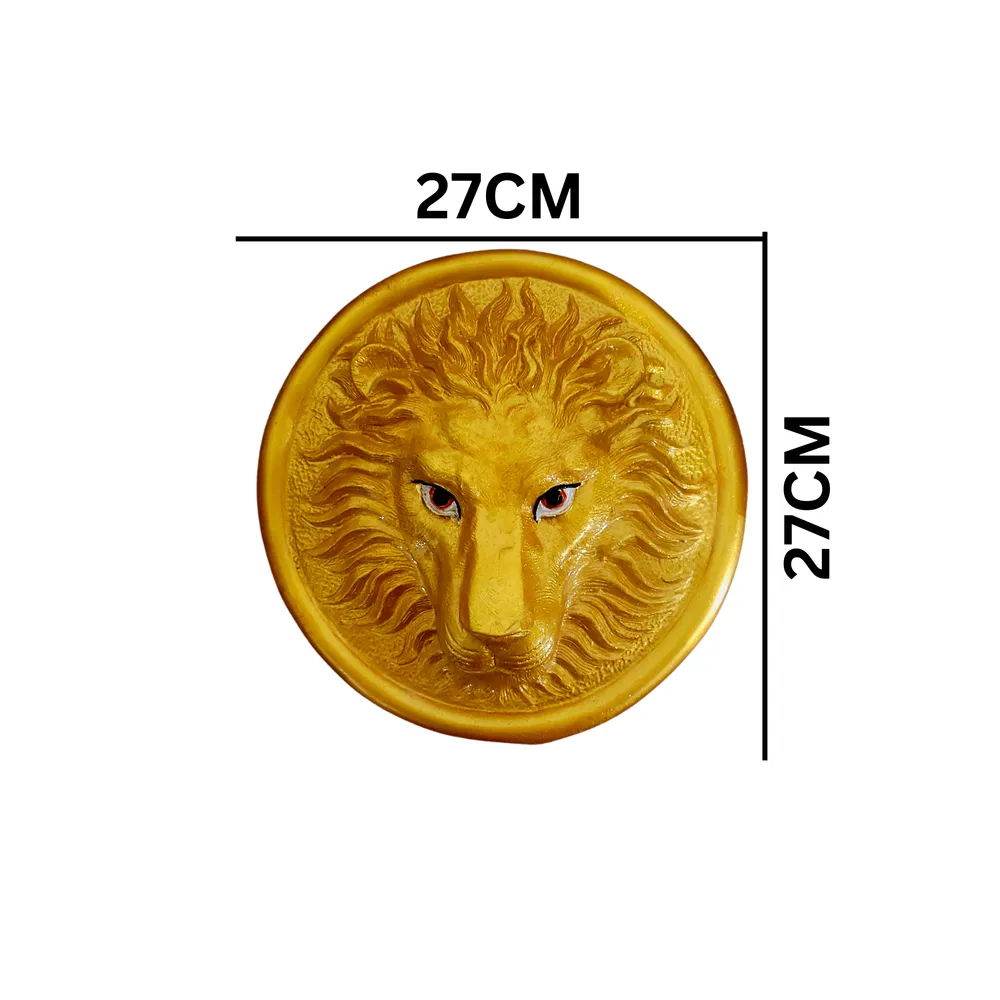 King of Jungle Inspired Lion Gold Wall Decor