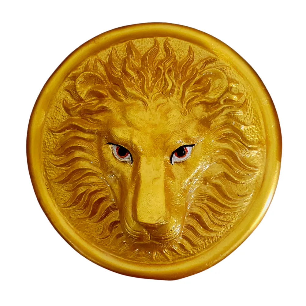 King of Jungle Inspired Lion Gold Wall Decor