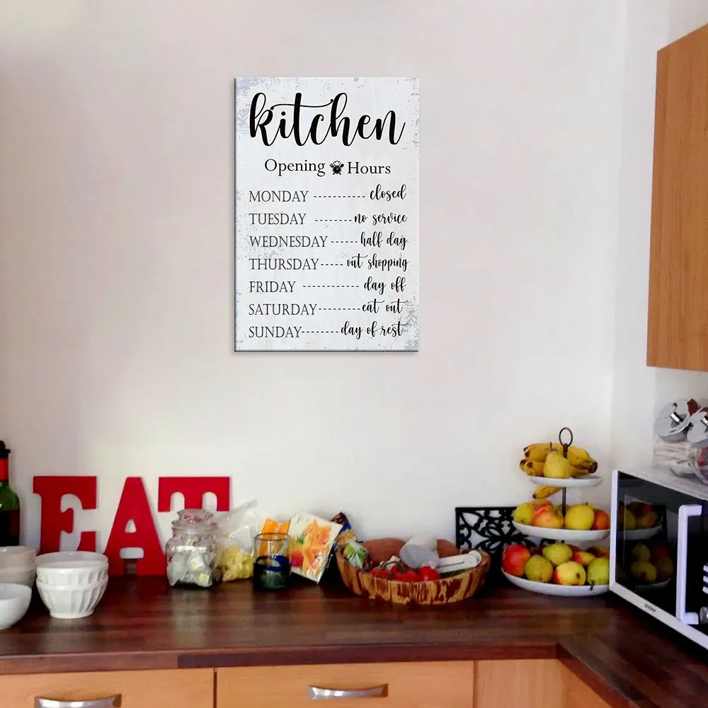 Kitchen Schedule Funky Wooden Sign