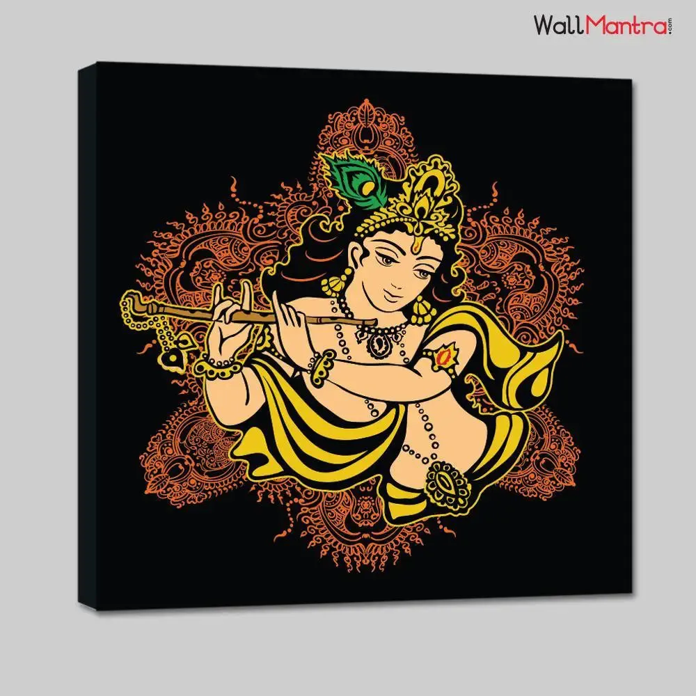 Krishna Colourful DIY(Do-It-Yourself)/ Paint by numbers canvas painting kit