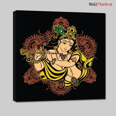 Krishna Colourful DIY(Do-It-Yourself)/ Paint by numbers canvas painting kit