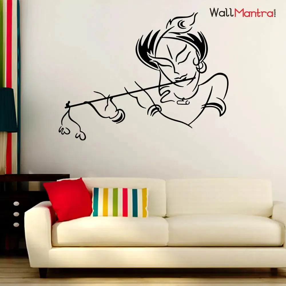 Krishna Wall Sticker Premium Quality Self Adhesive Vinyl
