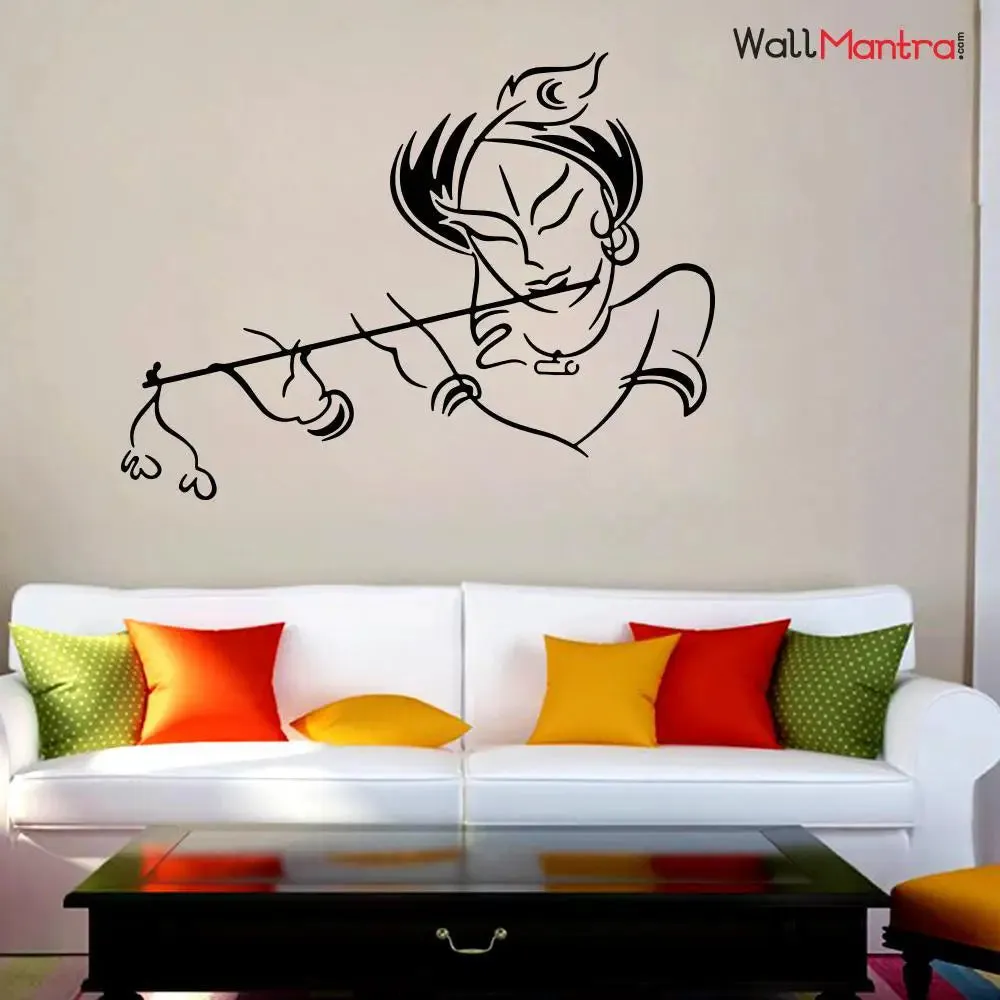 Krishna Wall Sticker Premium Quality Self Adhesive Vinyl