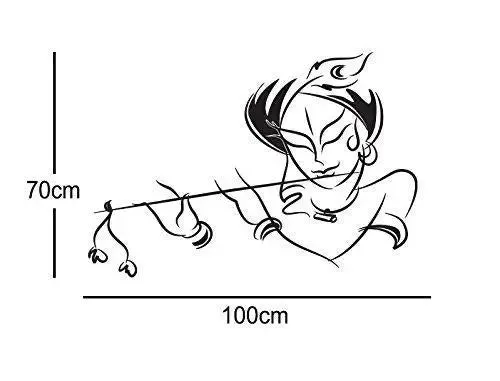 Krishna Wall Sticker Premium Quality Self Adhesive Vinyl