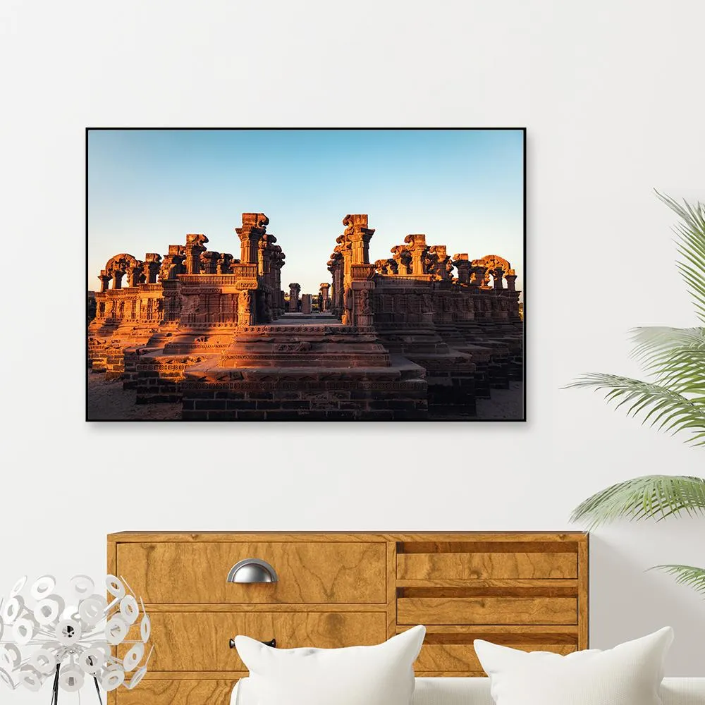 Kutch Gujarat Landscape Framed Wall Art With Floating Frame