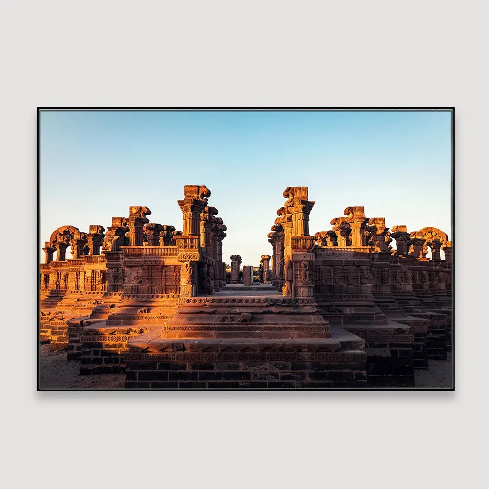 Kutch Gujarat Landscape Framed Wall Art With Floating Frame