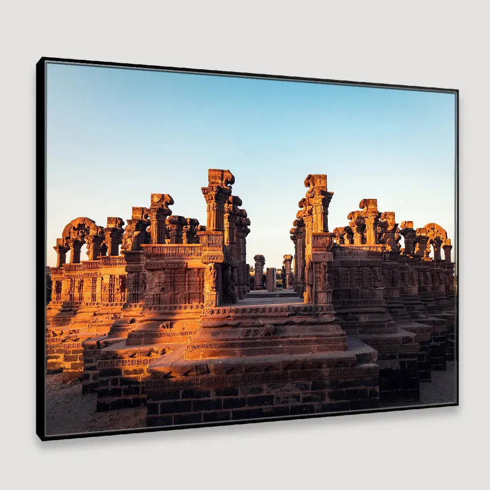 Kutch Gujarat Landscape Framed Wall Art With Floating Frame