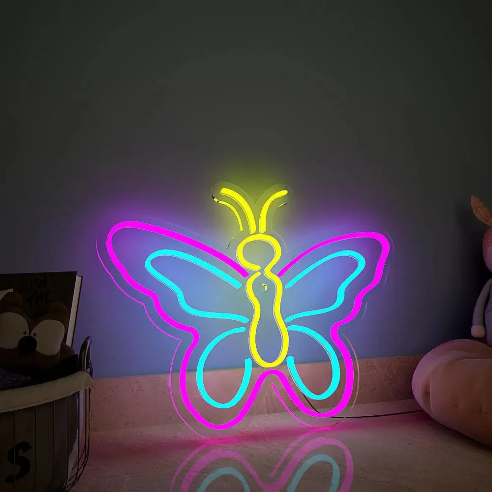 Lady Butterfly Multi-colored LED Neon Light