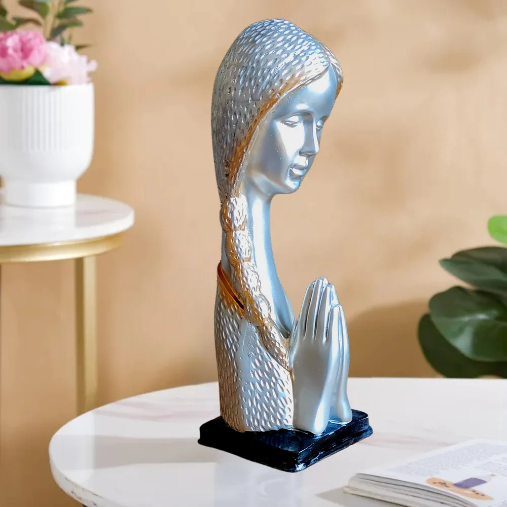 Lady-like Polyresin Table Accent - Perfect Valentine's Day Gift for Her Orange