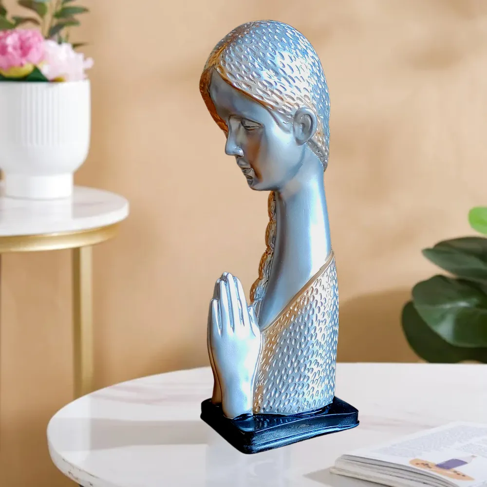 Lady-like Polyresin Table Accent - Perfect Valentine's Day Gift for Her Orange