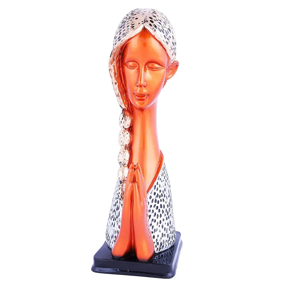 Lady-like Polyresin Table Accent - Perfect Valentine's Day Gift for Her Orange
