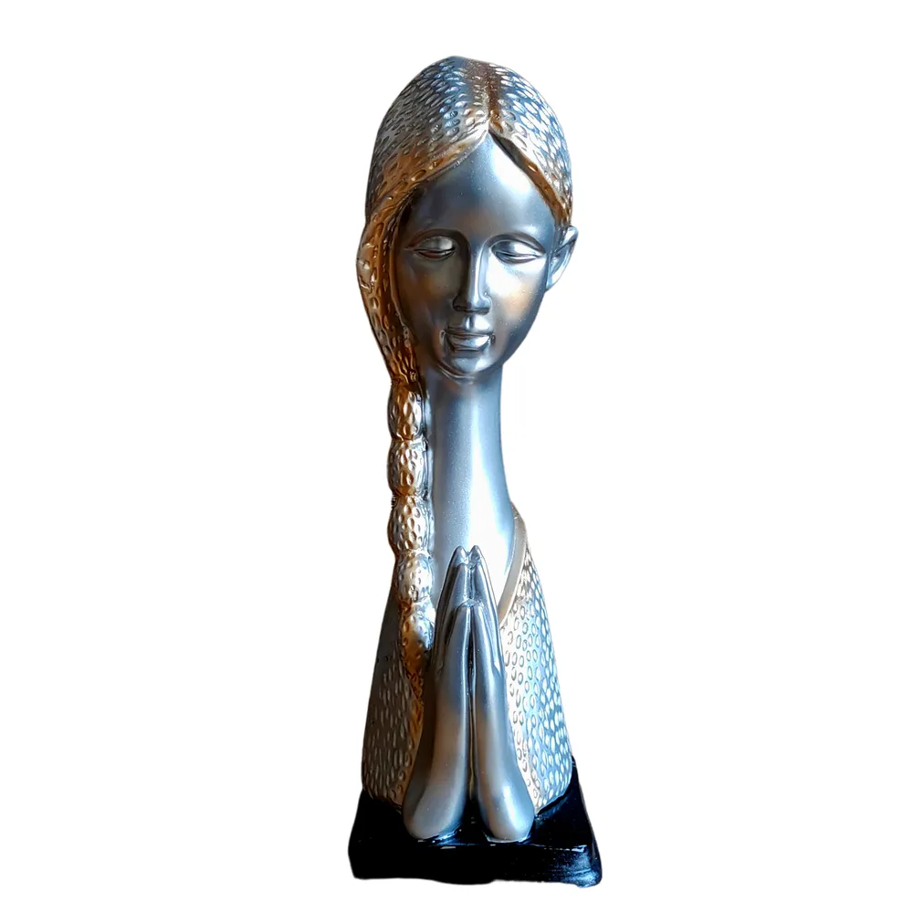 Lady-like Polyresin Table Accent - Perfect Valentine's Day Gift for Her Orange