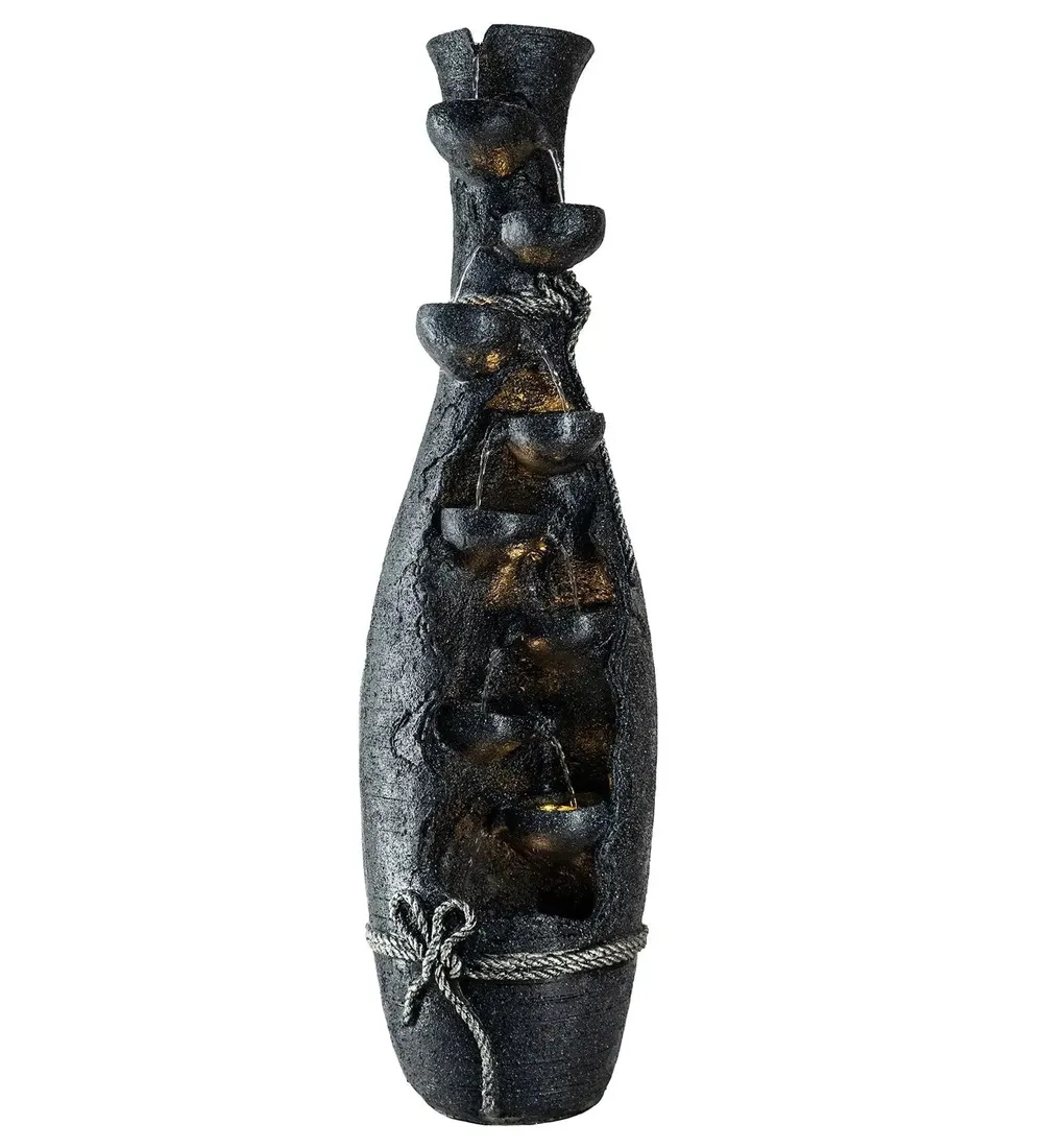 Lamp-Shaped Aesthetic Black Indoor Water Fountain