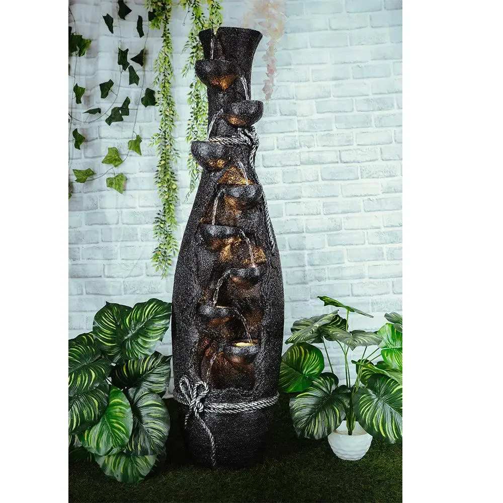 Lamp-Shaped Aesthetic Black Indoor Water Fountain