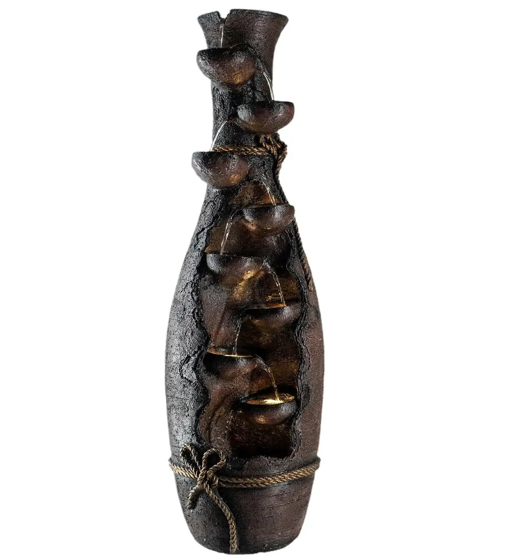 Lamp-Shaped Aesthetic Brown Indoor Water Fountain