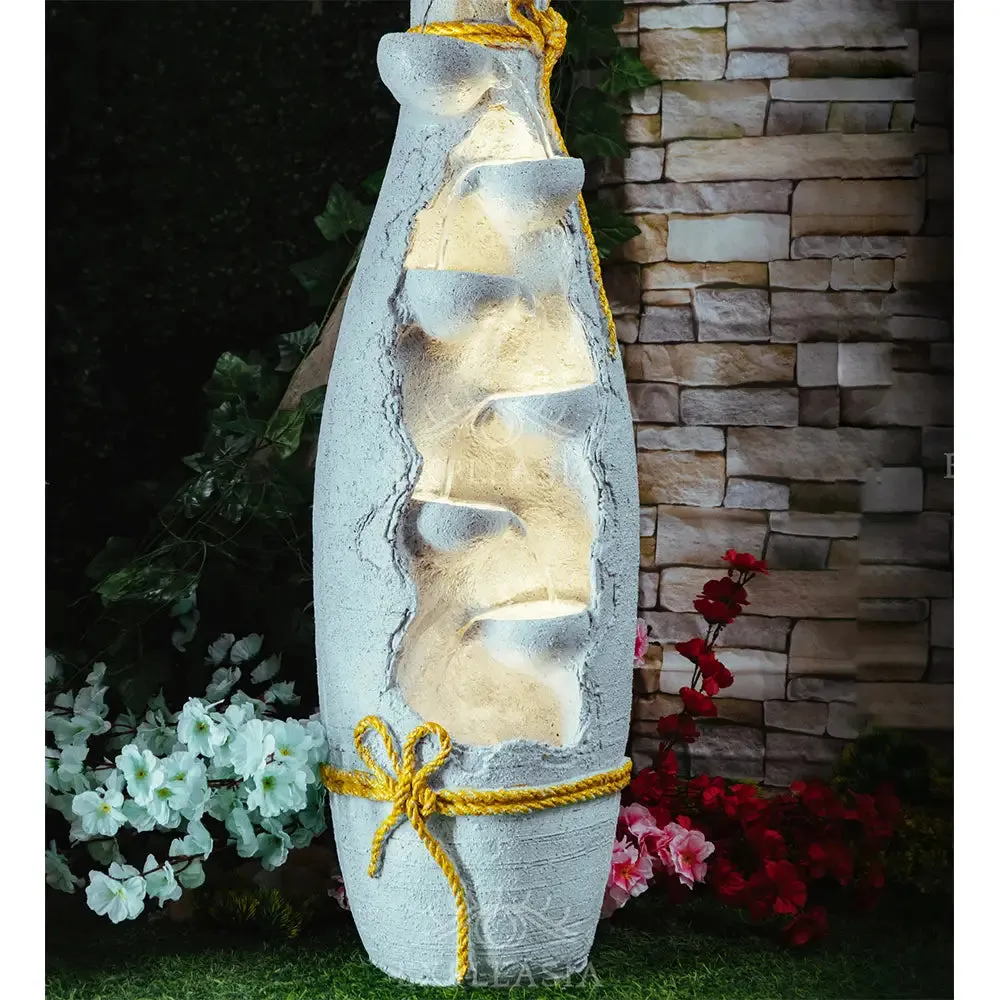 Lamp-Shaped Aesthetic White Indoor Water Fountain