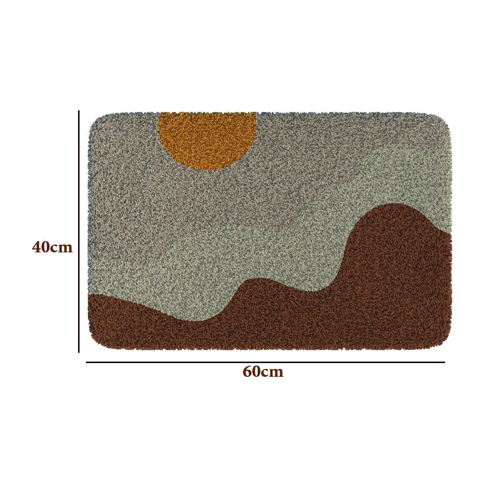 Landscape Patterned Woolen Door Mat