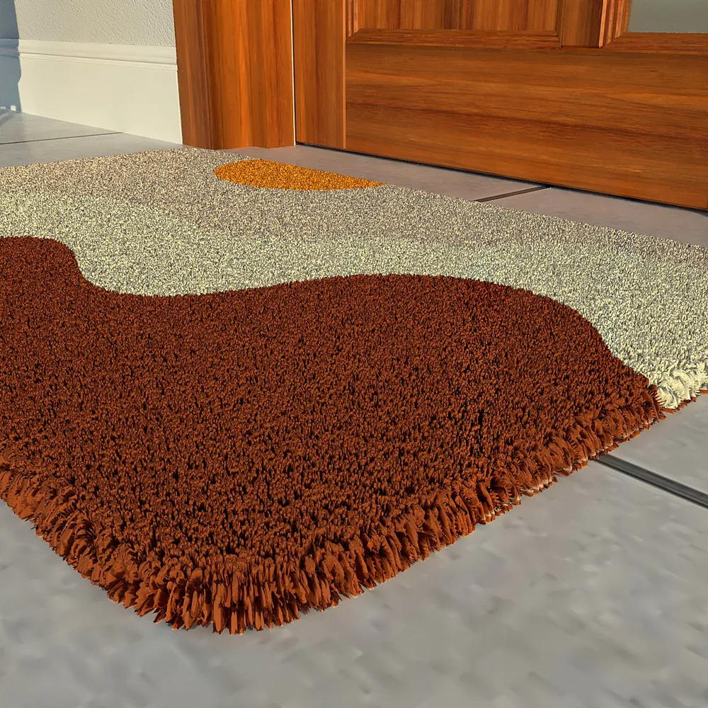 Landscape Patterned Woolen Door Mat