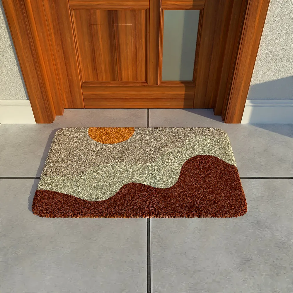 Landscape Patterned Woolen Door Mat