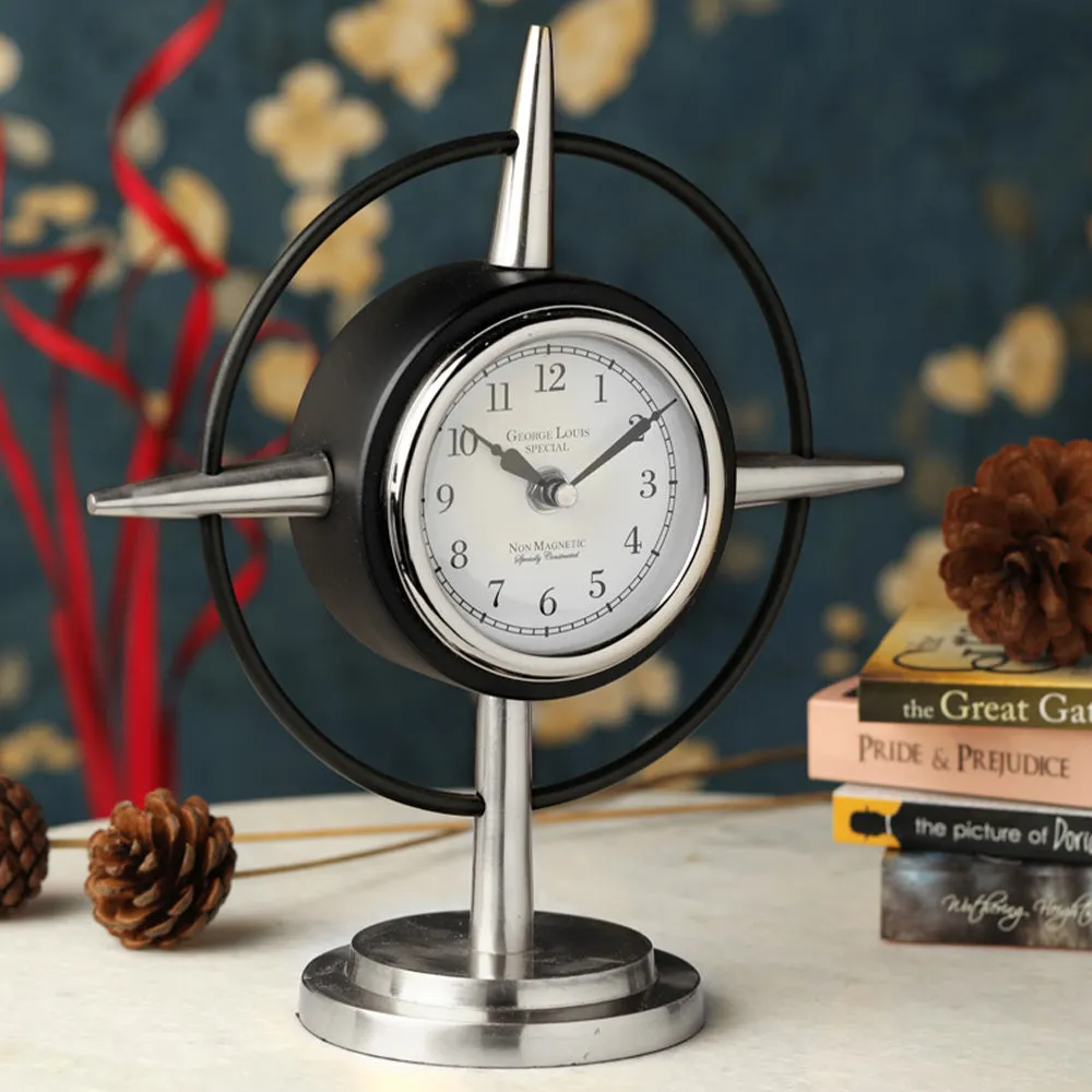 Langston Silver Table Clock