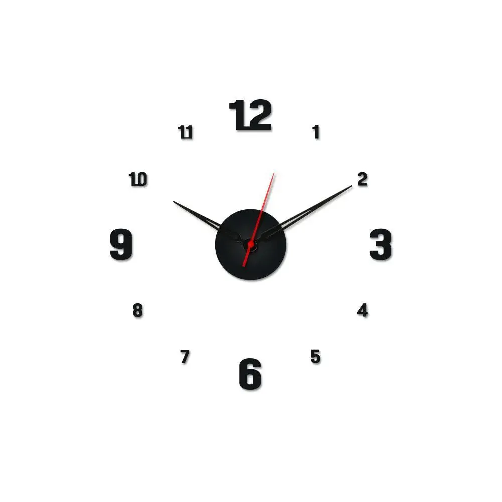 Large &amp; Small Number Designer Big Size 3D Infinity Wall Clock (Size: 24 inch X 24 inch)