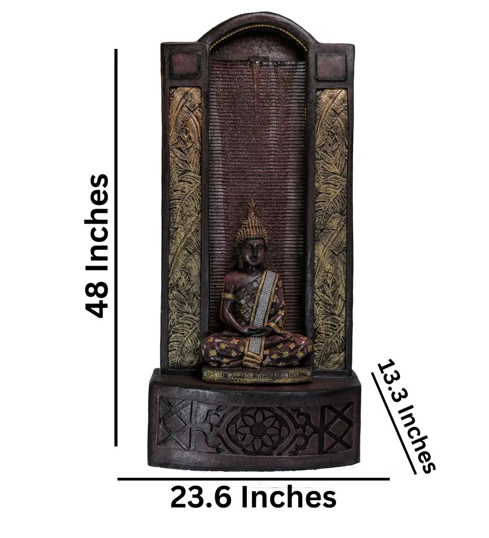 Large Brown Lord Buddha Water Fountain for Home