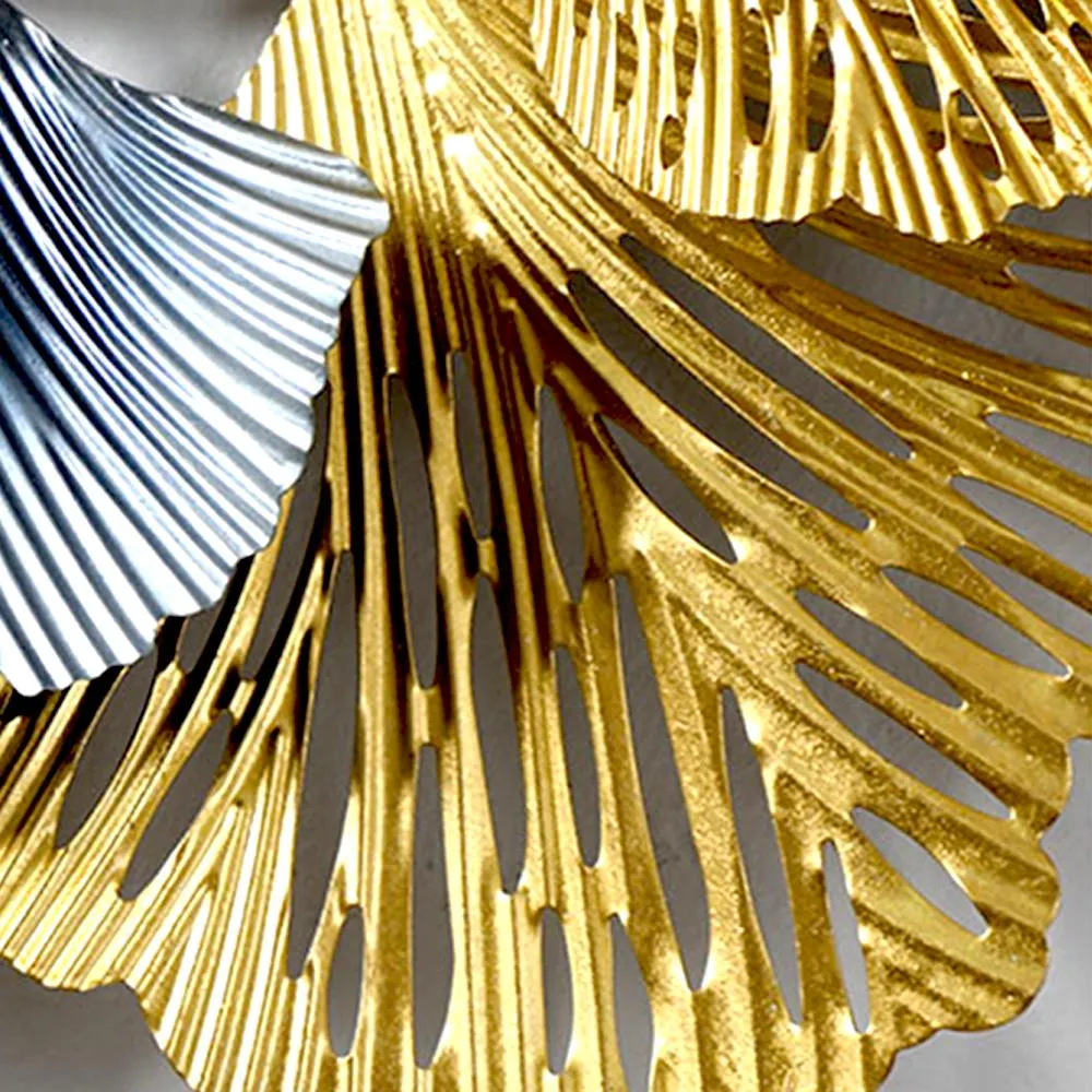 Large Floral Metal Wall Clock