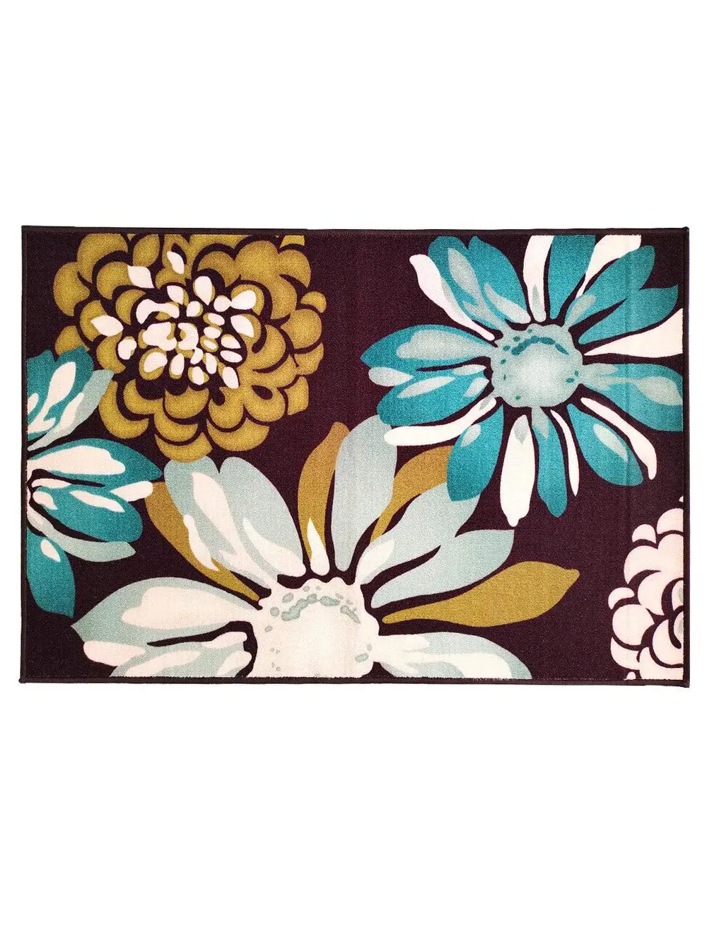 Large Floral Printed Maroon Printed Premium Area Carpet ( 3 ft x5 ft & 4 ft x 6 ft ) 3X5 ft