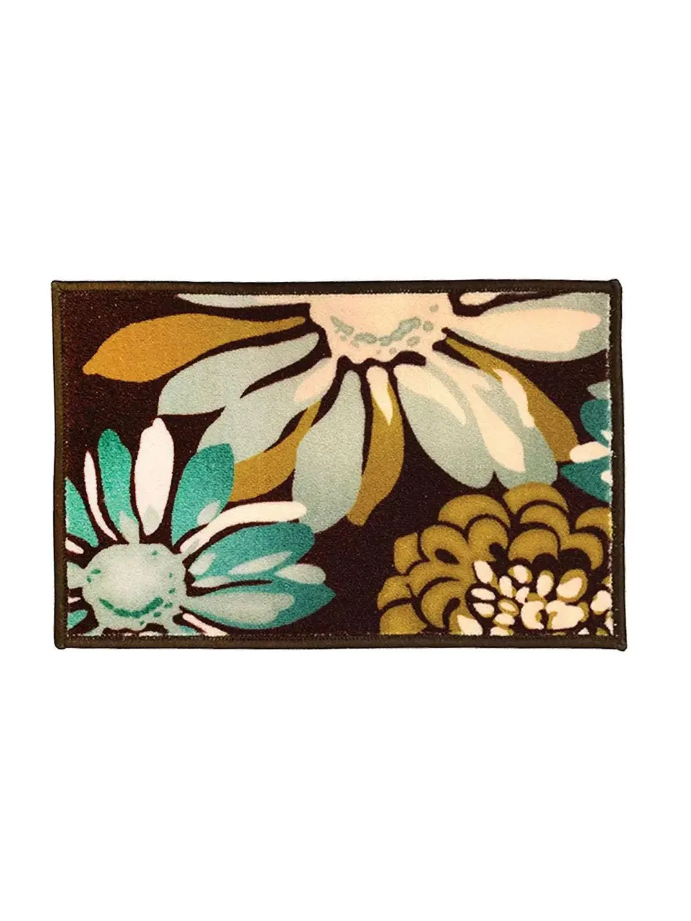 Large Floral Printed Maroon Printed Premium Doormat (14 X 22 )Inches