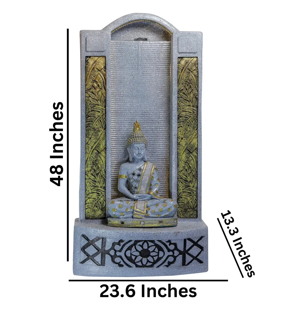 Large Grey Lord Buddha Water Fountain for Home