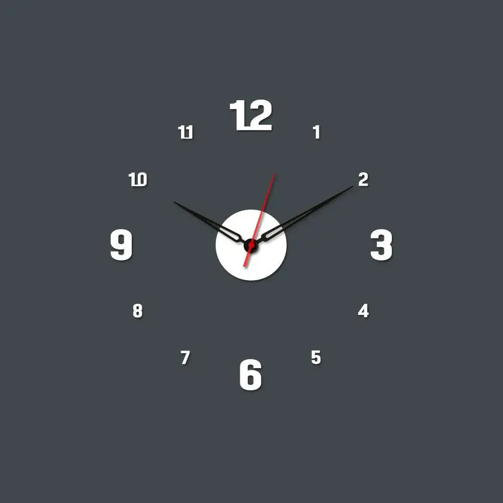 Large & Small Number Designer Big Size 3D Infinity Wall Clock (Size: 24 inch X 24 inch)