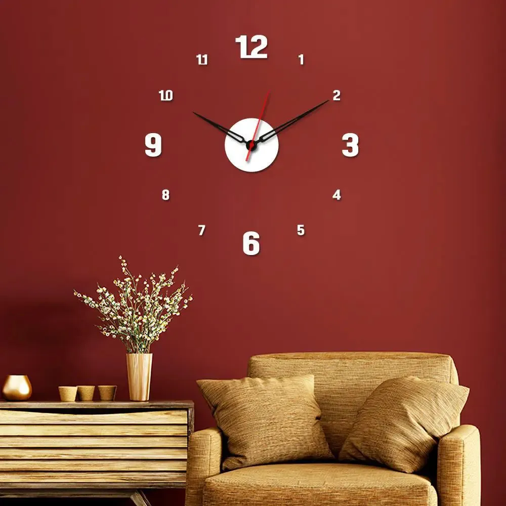 Large & Small Number Designer Big Size 3D Infinity Wall Clock (Size: 24 inch X 24 inch)