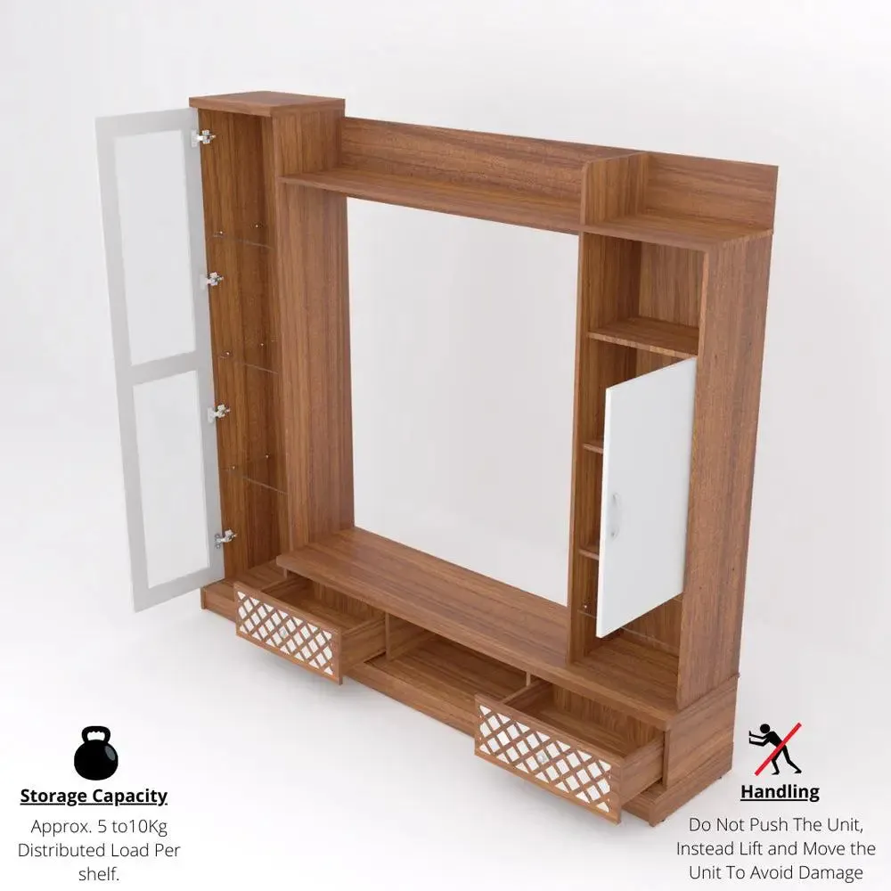 Large & Spacious Wooden Entertainment TV Unit for Bedroom/Living Room