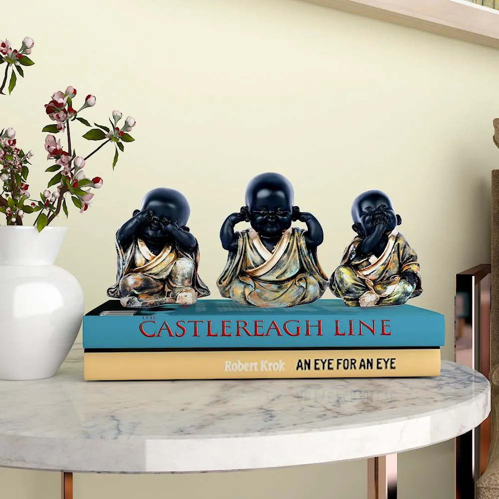 Laughing Buddha Table Accent- Set Of 3