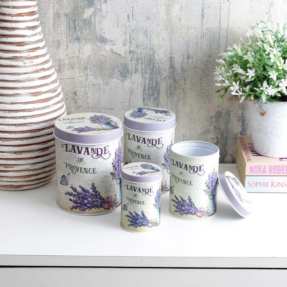 Lavande De Province Storage Tins (Set of 4)