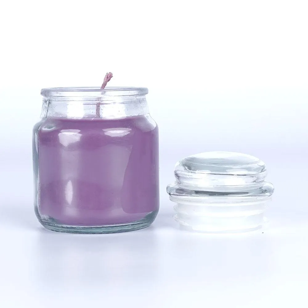 Lavender Glass Scented Candle Jar Single Piece